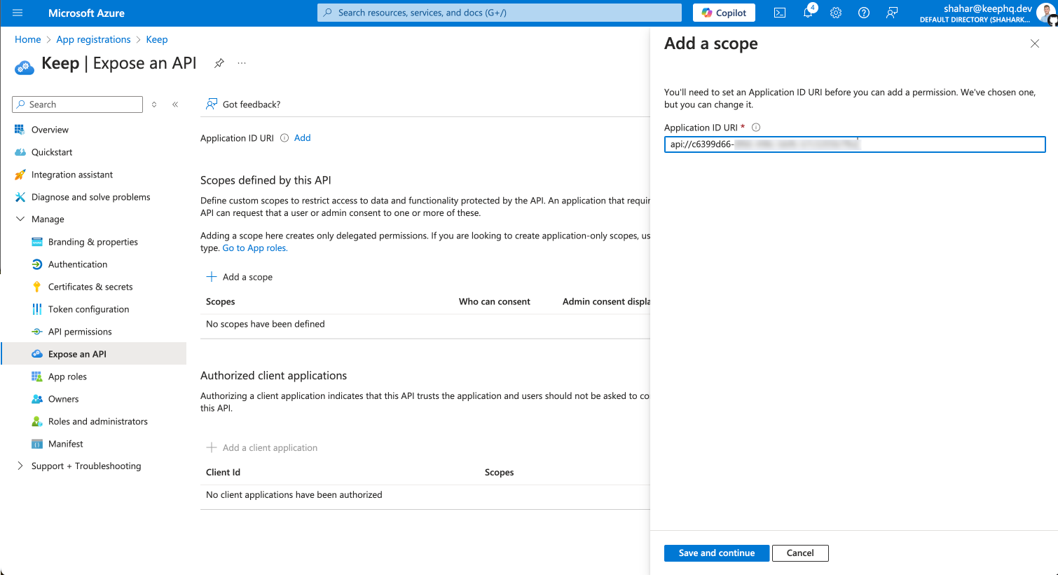 Azure AD Authentication Configuration