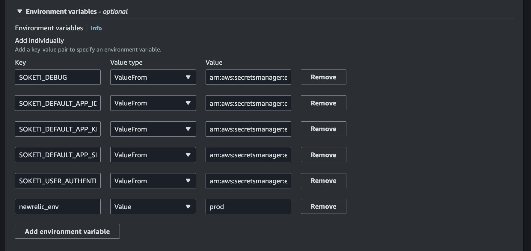 Environment Variables